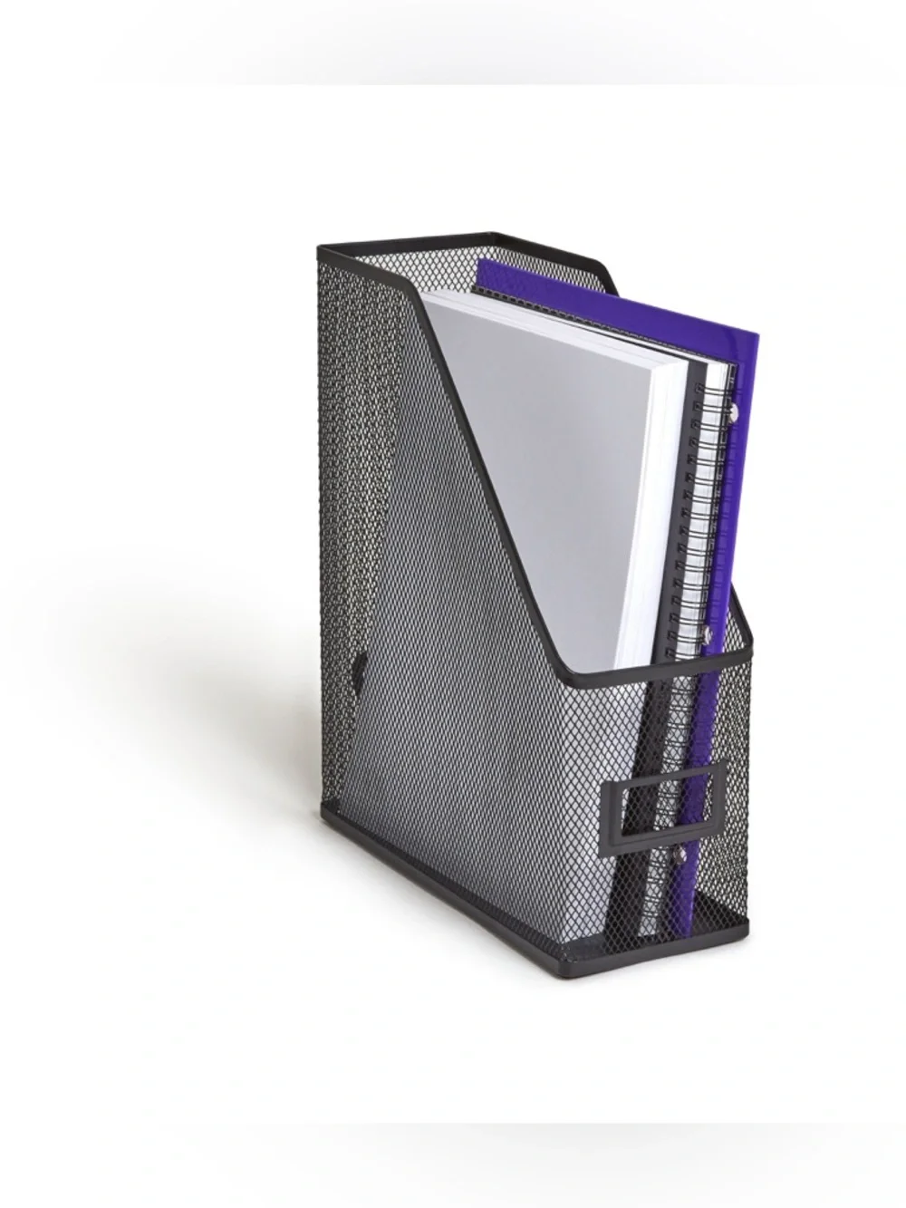 NEW! Tru Red Metal Magazine File Organizer Holder Matte Black Handle 1000 Sheets